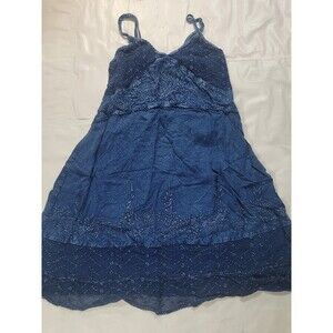 Raya Sun Blue Rayon Skirt Size M